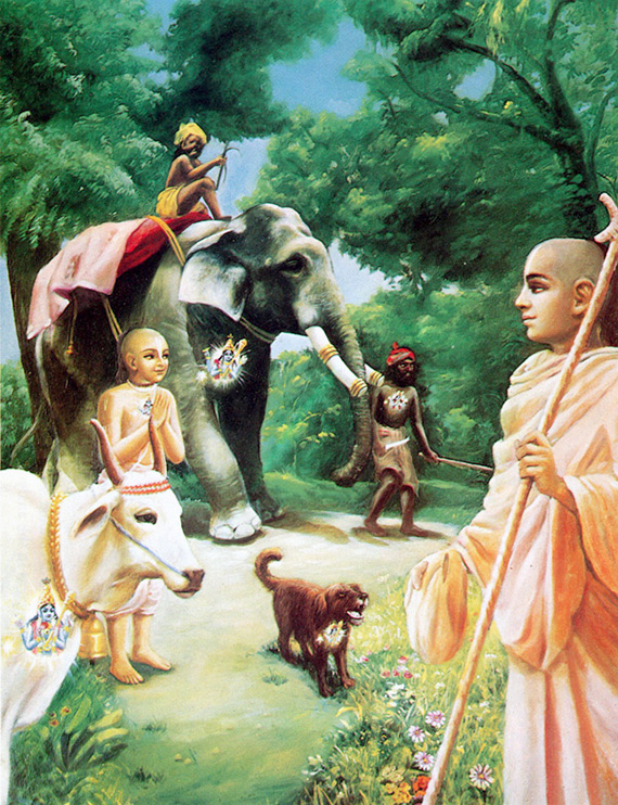 Шрила Прабхупада: Человек, действующий в сознании Кришны, может не бояться действовать, ибо Сам Кришна, находящийся в его сердце, подсказывает ему изнутри, что делать, а духовный учитель подтверждает указания Кришны